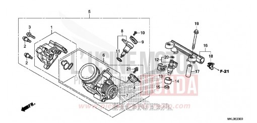 CORPS DE PAPILLON NC750XAL de 2020